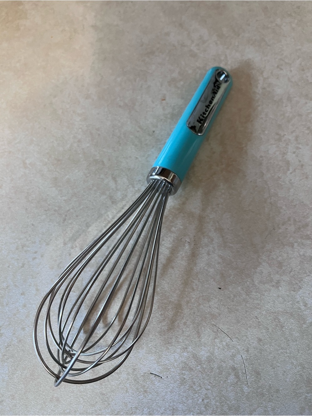 KitchenAid NWT Aqua Sky Utility Whisk with Polished Stainless Steel Wires
